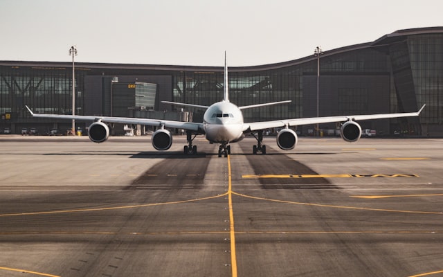 Aircraft at the airport terminal